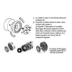 Bouton tirant de porte fixe D60 mm en aluminium Bronze satiné - breveté