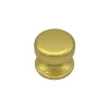 Bouton tirant de porte fixe D70 mm en aluminium Or poli - breveté