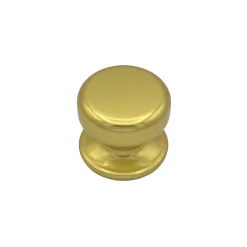 Bouton tirant de porte fixe D70 mm en aluminium Or poli - breveté