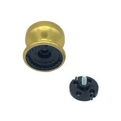 Bouton tirant de porte fixe D70 mm en aluminium Or poli - breveté