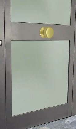 Bouton tirant de porte fixe D70 mm en aluminium Or poli - breveté