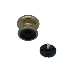 Bouton tirant de porte fixe D70 mm en aluminium Bronze poli - breveté - lot de 6 boutons