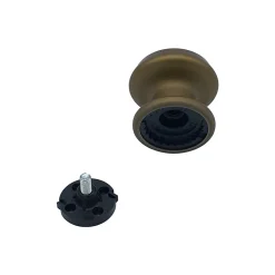 Bouton tirant de porte fixe D70 mm en aluminium Bronze satiné - breveté