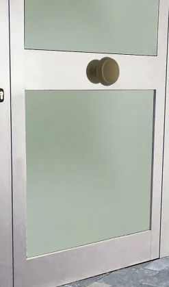 Bouton tirant de porte fixe D70 mm en aluminium Bronze satiné - breveté
