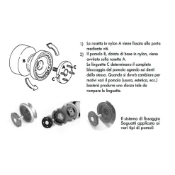Bouton tirant de porte fixe D70 mm en aluminium Bronze satiné - breveté