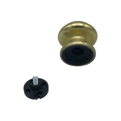 Bouton tirant de porte fixe D70 mm en aluminium Or poli - breveté