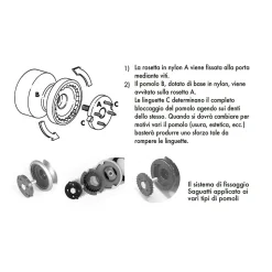 Bouton tirant de porte fixe D70 mm en aluminium Argent poli - breveté - lot de 6 boutons
