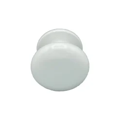 Bouton tirant de porte fixe D70 mm en aluminium BLANC RAL 9010 - breveté - lot de 6 boutons