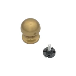 Bouton tirant de porte fixe D50 mm en aluminium Bronze poli - breveté