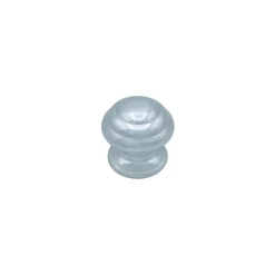 Bouton tirant de porte fixe D60 mm en aluminium Argent poli - breveté - lot de 6 boutons