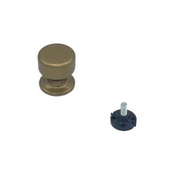 Bouton tirant de porte fixe D50 mm en aluminium Bronze poli - breveté - lot de 6 boutons