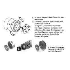 Bouton tirant de porte fixe D50 mm en aluminium Bronze poli - breveté - lot de 6 boutons