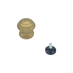 Bouton tirant de porte fixe D60 mm en aluminium Bronze poli - breveté