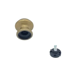 Bouton tirant de porte fixe D60 mm en aluminium Bronze poli - breveté