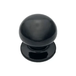 Bouton tirant de porte fixe D70 mm en aluminium NOIR RAL 9005 - breveté - lot de 6 boutons