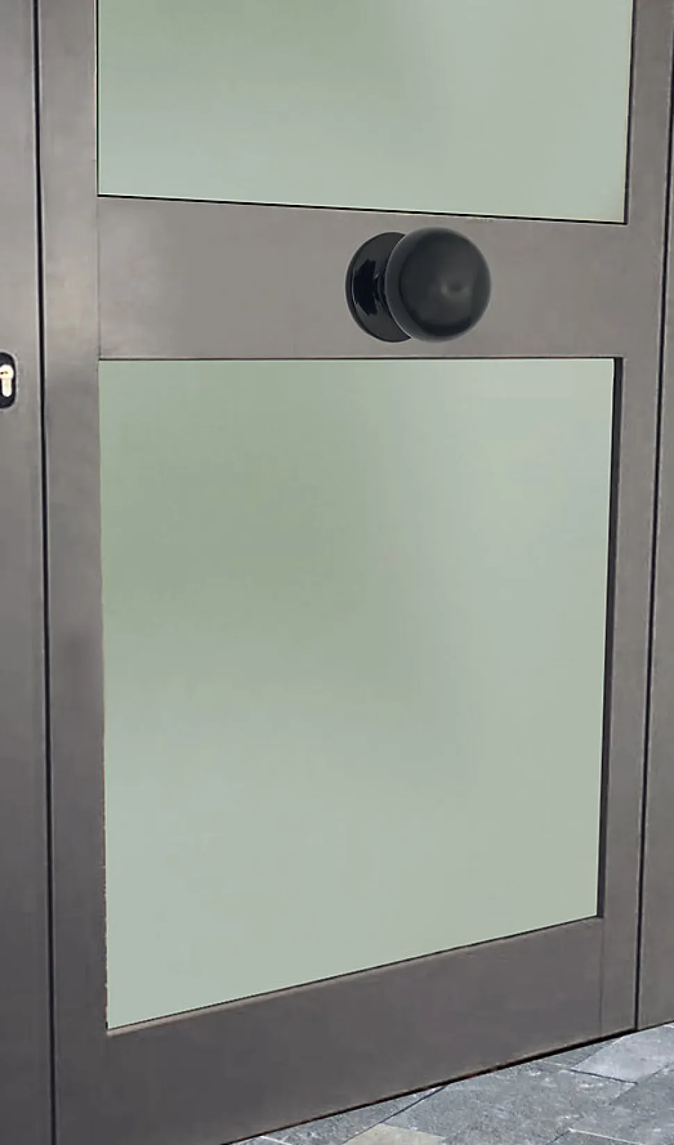 Bouton tirant de porte fixe D70 mm en aluminium NOIR RAL 9005 - breveté - lot de 6 boutons