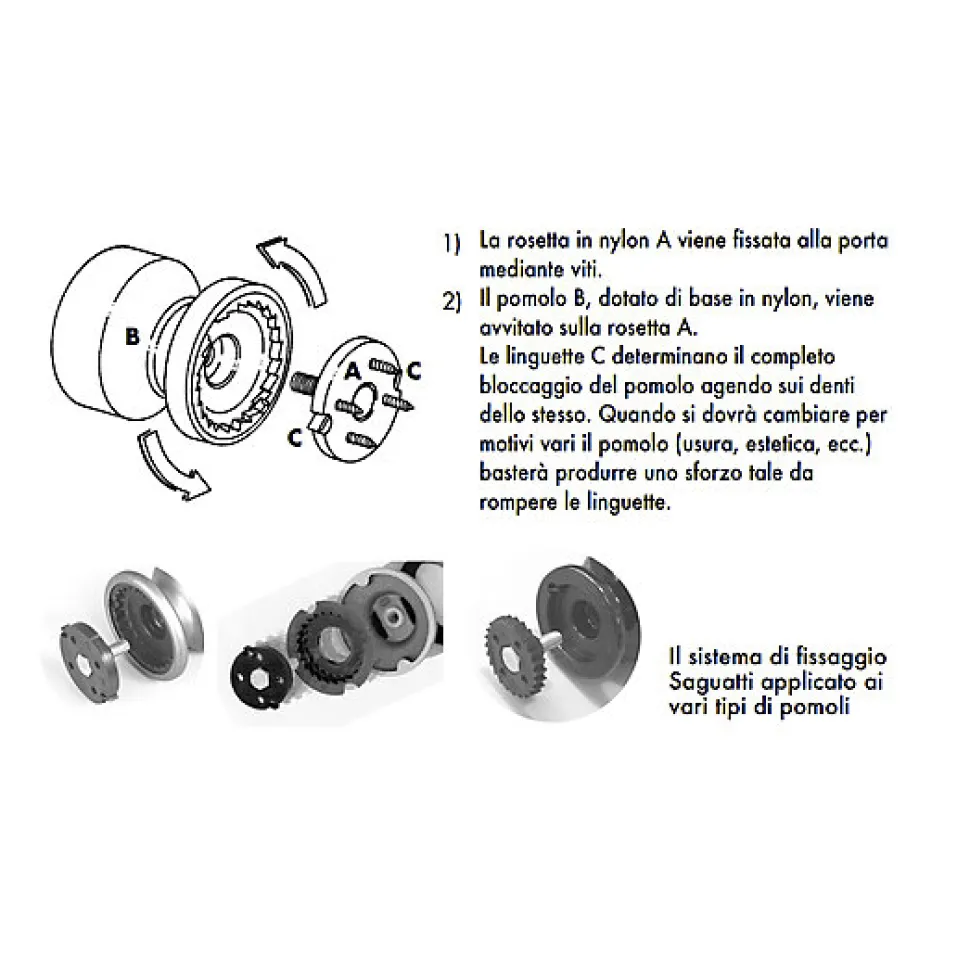 Bouton tirant de porte fixe D70 mm en aluminium NOIR RAL 9005 - breveté - lot de 6 boutons