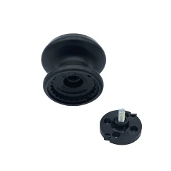 Bouton tirant de porte fixe D80 mm en aluminium Noir - breveté - lot de 6 boutons