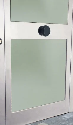 Bouton tirant de porte fixe D80 mm en aluminium Noir - breveté - lot de 6 boutons