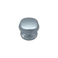 Bouton tirant de porte fixe D70 mm en aluminium Argent poli - breveté - lot de 6 boutons