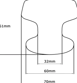 Bouton tirant de porte fixe D70 mm en aluminium Argent poli - breveté - lot de 6 boutons