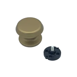 Bouton tirant de porte fixe D80 mm en aluminium Bronze satiné - breveté