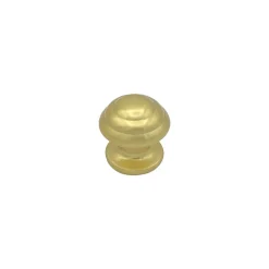 Bouton tirant de porte fixe D60 mm en aluminium Or poli - breveté - lot de 6 boutons