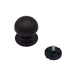 Bouton tirant de porte fixe D70 mm en aluminium Marron foncé - breveté - lot de 6 boutons