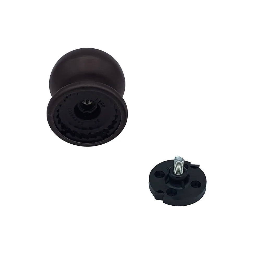 Bouton tirant de porte fixe D70 mm en aluminium Marron foncé - breveté - lot de 6 boutons