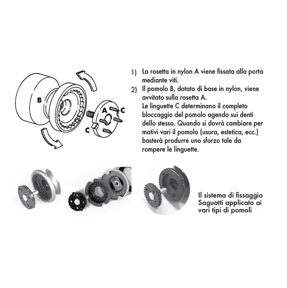 Bouton tirant de porte fixe D70 mm en aluminium Marron foncé - breveté - lot de 6 boutons