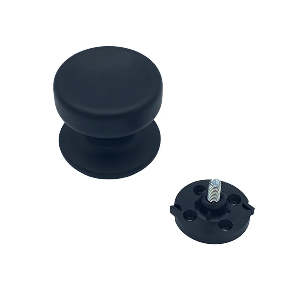 Bouton tirant de porte fixe D70 mm en aluminium Noir - breveté