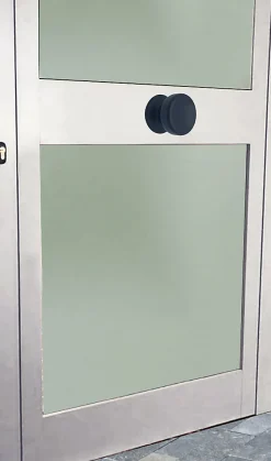 Bouton tirant de porte fixe D70 mm en aluminium Noir - breveté