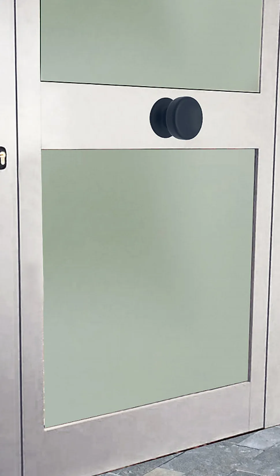 Bouton tirant de porte fixe D70 mm en aluminium Noir - breveté