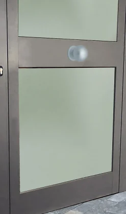 Bouton tirant de porte fixe D70 mm en aluminium Gris argent - breveté