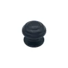 Bouton tirant de porte fixe D80 mm en aluminium Noir - breveté - lot de 6 boutons