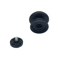 Bouton tirant de porte fixe D80 mm en aluminium Noir - breveté - lot de 6 boutons