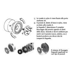 Bouton tirant de porte fixe D80 mm en aluminium Noir - breveté - lot de 6 boutons