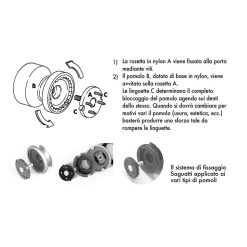 Bouton tirant de porte fixe D70 mm en aluminium Or poli - breveté - lot de 6 boutons
