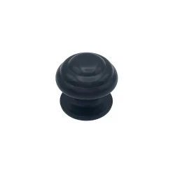 Bouton tirant de porte fixe D80 mm en aluminium Noir - breveté