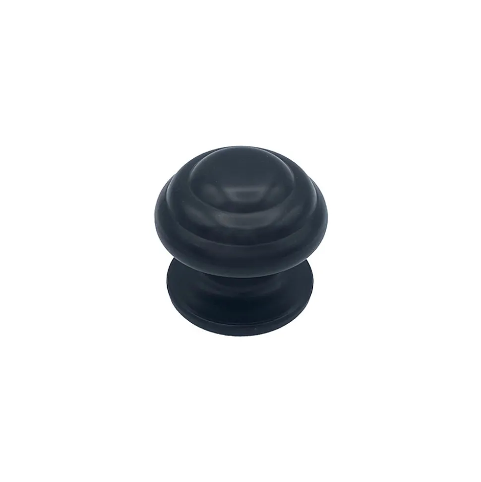 Bouton tirant de porte fixe D80 mm en aluminium Noir - breveté