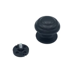 Bouton tirant de porte fixe D80 mm en aluminium Noir - breveté