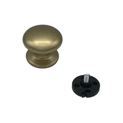 Bouton tirant de porte fixe D70 mm en aluminium Bronze poli - breveté