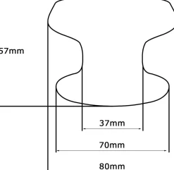 Bouton tirant de porte fixe D80 mm en aluminium Gris argent - breveté - lot de 6 boutons