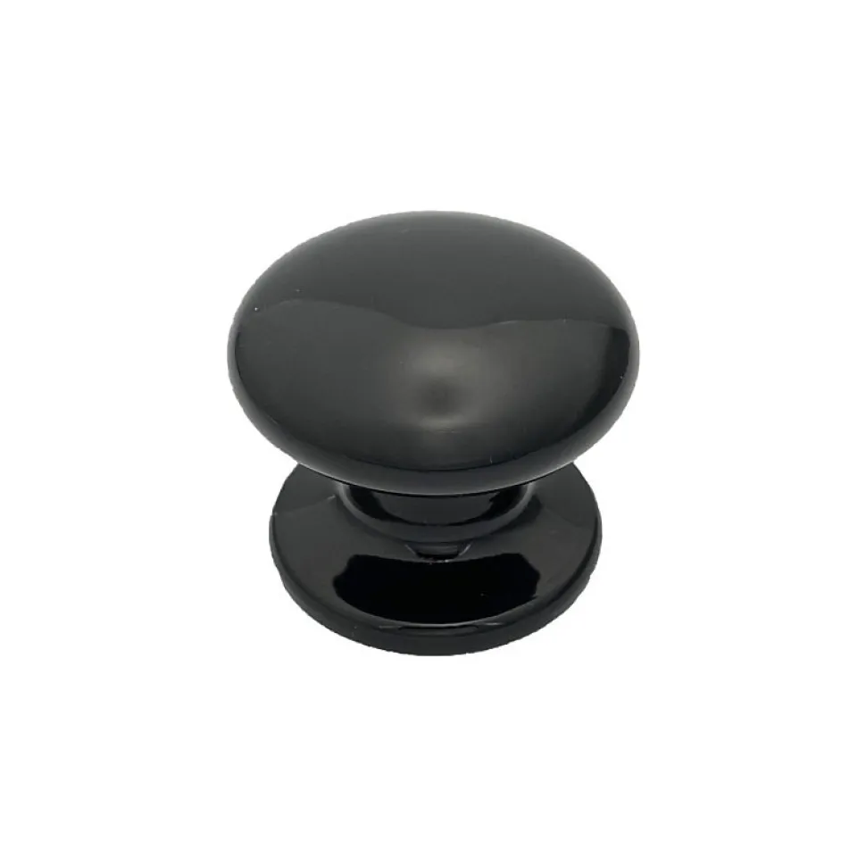 Bouton tirant de porte fixe D70 mm en aluminium NOIR RAL 9005 - breveté - lot de 6 boutons