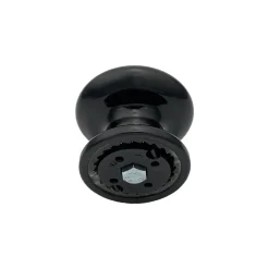 Bouton tirant de porte fixe D70 mm en aluminium NOIR RAL 9005 - breveté - lot de 6 boutons