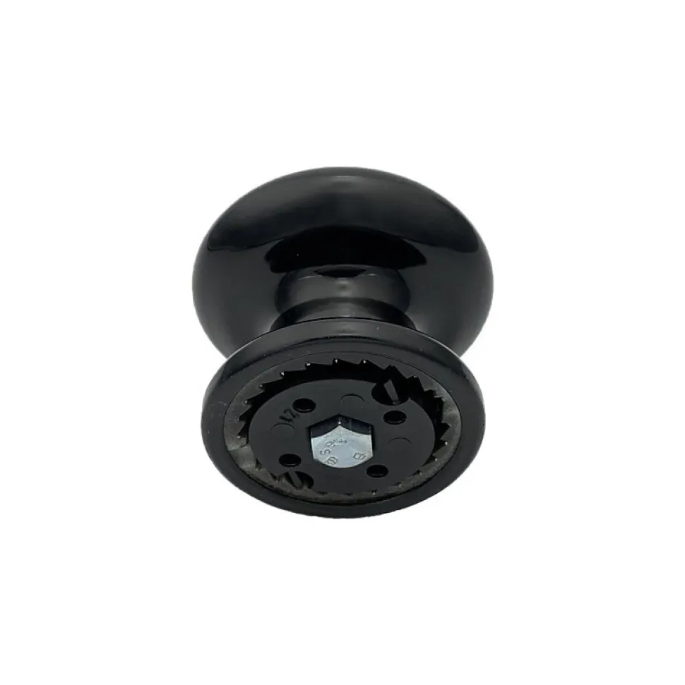 Bouton tirant de porte fixe D70 mm en aluminium NOIR RAL 9005 - breveté - lot de 6 boutons