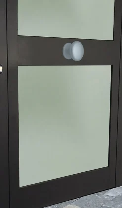 Bouton tirant de porte fixe D70 mm en aluminium Gris argent - breveté