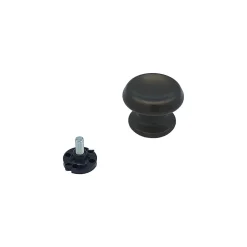 Bouton tirant de porte fixe D60 mm en aluminium Marron foncé - breveté
