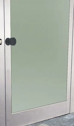 Bouton tirant de porte fixe D50 mm en aluminium Marron foncé - breveté