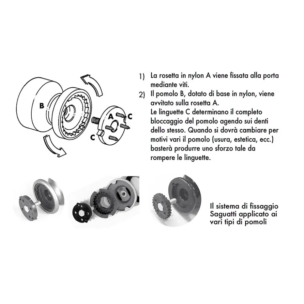Bouton tirant de porte fixe D50 mm en aluminium Marron foncé - breveté